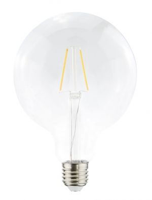 Led-lamppu E27 vastaa 25W, kirkas pallokupu.